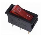 Выключатель DUWI красный с подсветкой 3 контакта 250В 15А (RWB-404 SC-791 IRS-101-1C)