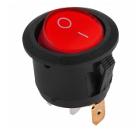 Выключатель DUWI круглый 250V 6А (3с) ON-OFF красный с подсветкой(RWB-214 SC-214 MIRS-101-8)