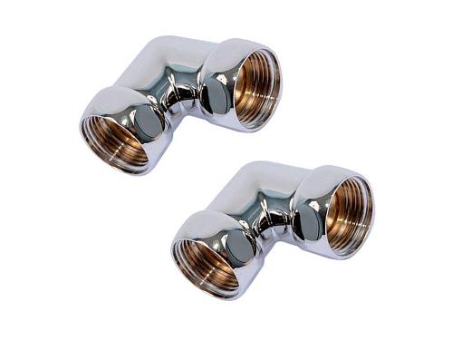 Изображение товара Соединение угловое LUXON LUX-740SCH1004 гайка/гайка 1''х1/2'' хром водяной полотенцесушитель
