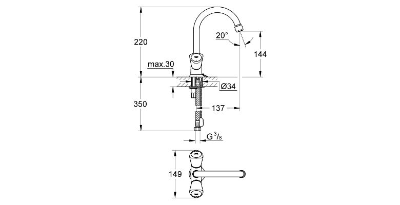 ��������� ��� �������� GROHE Costa S 21338001