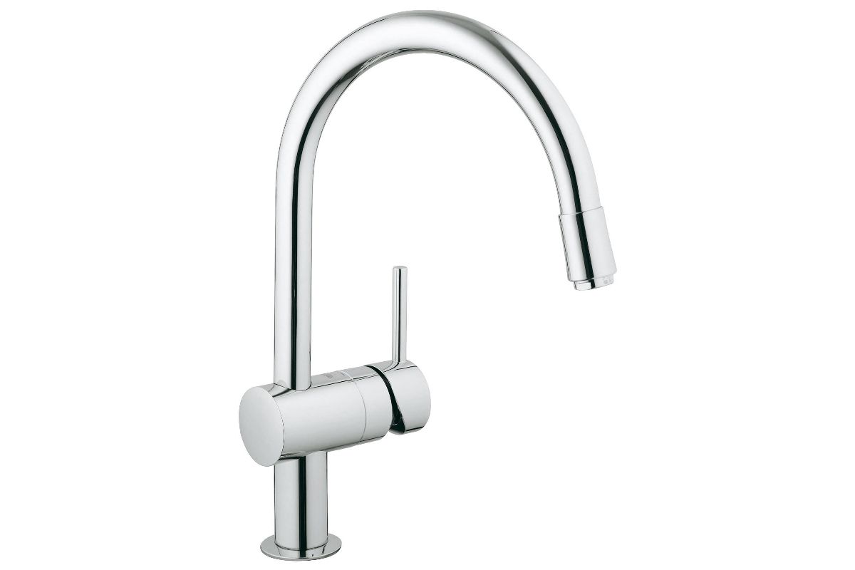 Смеситель для кухни с выдвижной лейкой Grohe Minta 32918000 - цена, отзывы,  видео, фото - купить в Москве, СПб и РФ