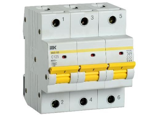 Изображение товара Выключатель автоматический IEK MVA50-3-125-C 125А 15кА