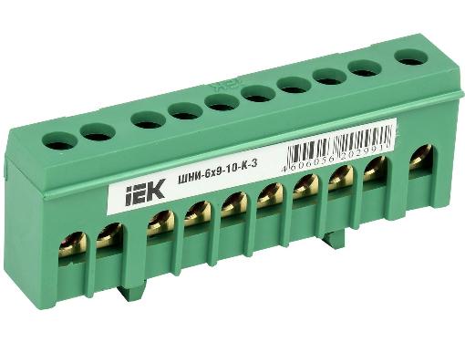 Изображение товара Шина PE IEK YNN10-69-10KD-K06 для электроустановок на DIN-рейке