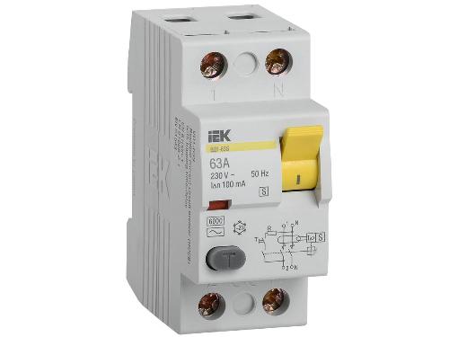 Изображение товара УЗО IEK MDV12-2-063-100 дифференциальный автомат 2п 63А 100мА