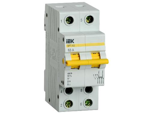 Изображение товара Выключатель-разъединитель IEK MPR10-2-063 2-полюсный 63А
