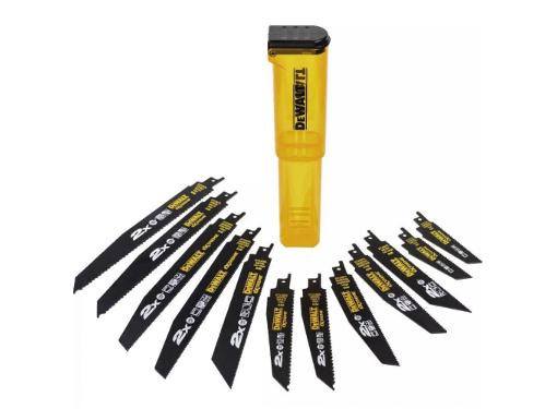 Изображение товара Набор полотен для сабельной пилы DEWALT DT2441L-QZ 12 шт универсальные для металла дерева и пластик