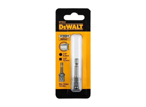 Изображение товара Переходник DEWALT DT7512-QZ для торцевых головок 1/4-1/2 дюйма