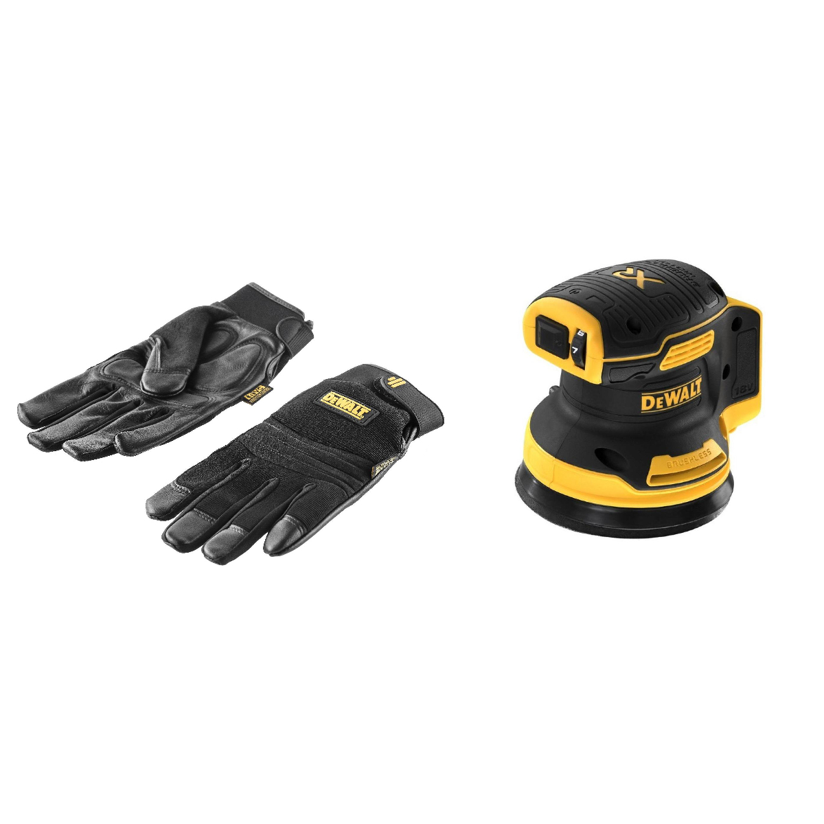 Набор Dewalt Эксцентриковая машина DCW210N без акк. и з.у +Перчатки 5828  PROMO - цена, фото - купить в Москве, СПб и РФ