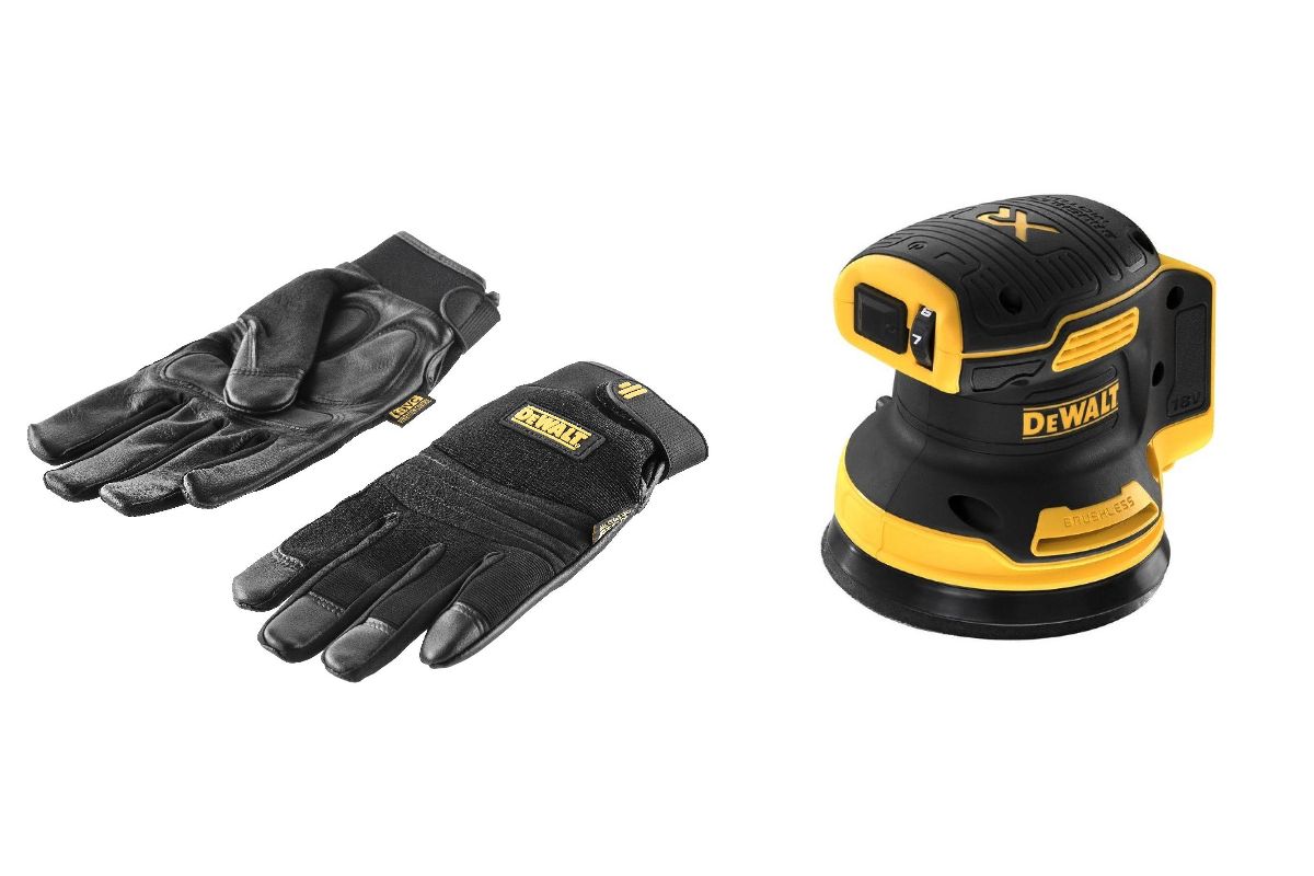 Набор DEWALT Эксцентриковая машина DCW210N без акк. и з.у +Перчатки 5828  PROMO купить в Уфе по доступной цене: характеристики и фото