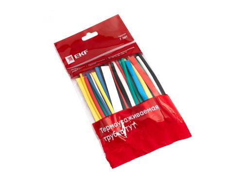 Изображение товара Набор термоусадочных трубок EKF Ф3/1.5-8/4мм разноцветные 10см