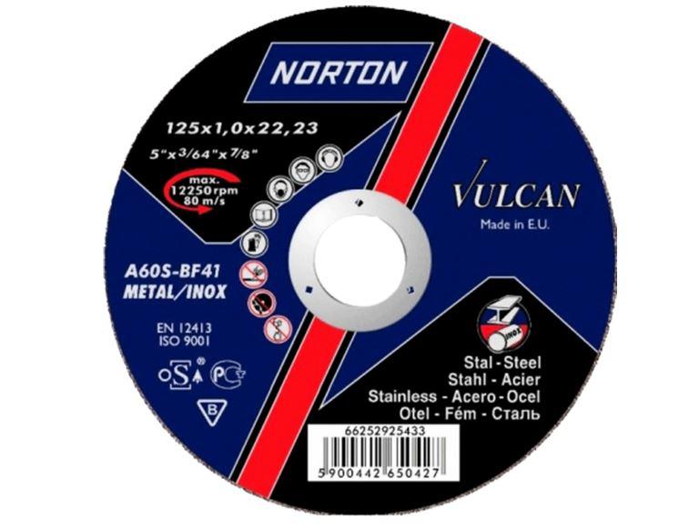 Круг отрезной Norton 125х1х22 norton vulkan чехлы для планшетов norton чехол конверт norton универсальный для планшетов 7