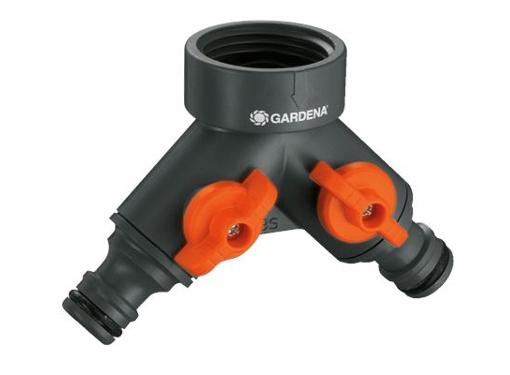 Изображение товара Распределитель воды GARDENA 938 2-канальный 3/4 дюйма для полива