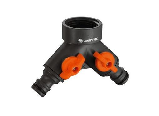 Изображение товара Распределитель воды GARDENA 940 2-канальный 1 дюйм пластиковый для полива