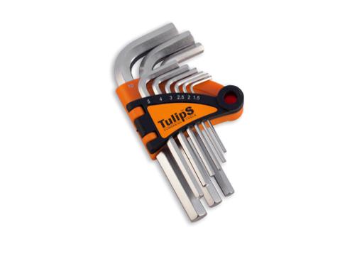Изображение товара Набор шестигранных ключей угловых с шаром, 9 шт. TULIPS TOOLS IK12-956