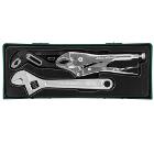 Набор разводных ключей JONNESWAY ручные тиски "струбцина" и клещи