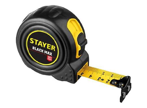 Изображение товара Рулетка STAYER STAYER BlackMax 10м/25 ударостойкая