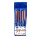 Набор алмазных надфилей КОБАЛЬТ алмазных, 140х 50х3 мм, обрезиненные рукоятки (5 шт.) чехол (790-137)