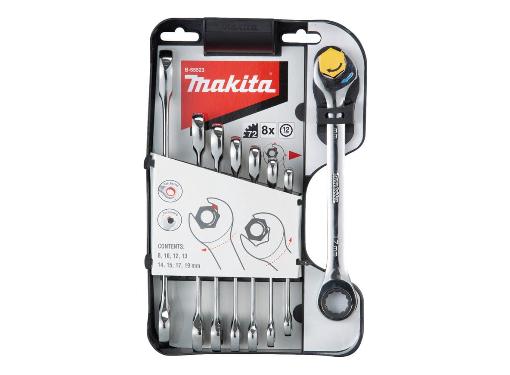 Изображение товара Набор гаечных ключей Makita B-65523 8шт комбинированные с трещоткой