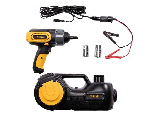 Изображение товара Домкрат электрогидравлический 3 в 1 1.5 т с гайковертом Denzel