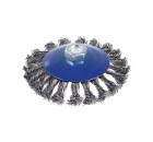 Щётка CUTOP для УШМ, М14, тип "Тарелка", крученая проволока 0,5 мм, 100 мм, CUTOP Profi