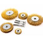 Набор CUTOP щеток для дрели, 5 шт. ("Плоские" 25,38,50,65,75 мм, латунированная витая проволока, CUTOP Pr