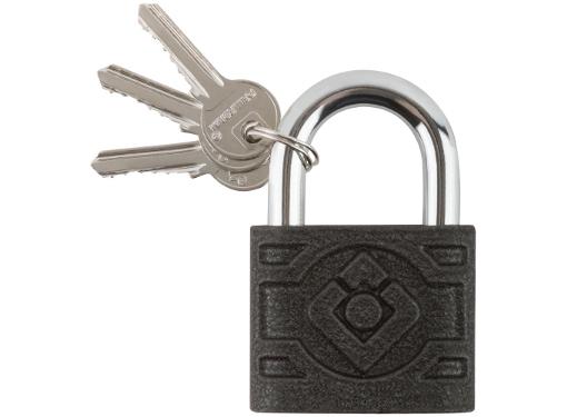 Замок тросовый CHINA навесной чугунный корпус "PALLADIUM" (305F ) 60х45 мм, стальная дужка 10 мм