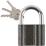 Замок тросовый CHINA навесной стальной корпус "PALLADIUM" ( 601S ) 70х54 мм, стальная дужка 11 мм