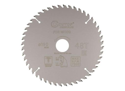 Изображение товара Диск пильный по дереву CUTOP Profi plus 190 мм 48 зубьев Тефлон покрытие