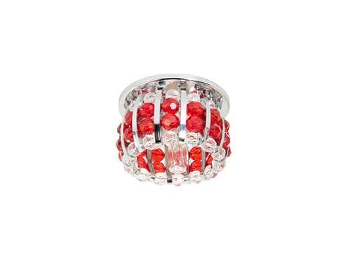 Изображение товара Встраиваемый светильник АКЦЕНТ Crystal 865 хром/прозрачный/красный для потолка
