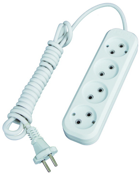 

Удлинитель Lux У4-0-03 4-местный без заземления, 220В 10А, 3м