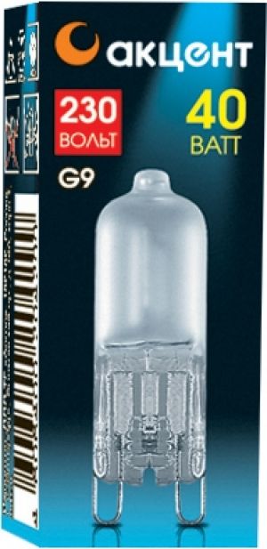 

Лампа галогенная АКЦЕНТ Jcd 230В 40w g9 fr капсульная матовая, Jcd 230В 40w g9 fr капсульная матовая