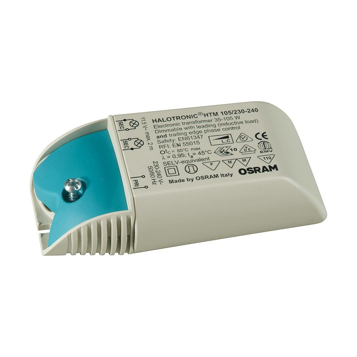 Электронный трансформатор. Osram Halotronic htm 105/230-240. Трансформатор htm 105/230-240 Osram. Трансформатор электронный Osram htm-105w 220-12v. Трансформатор 12v Osram Halotronic.