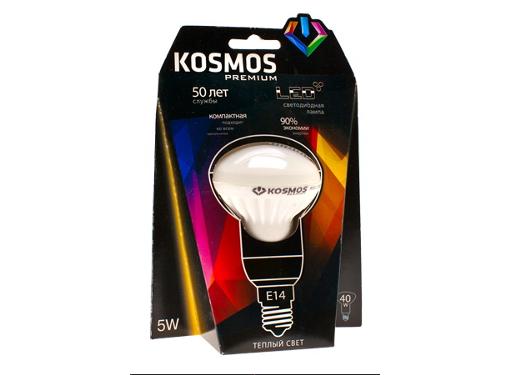 Изображение товара Лампа светодиодная КОСМОС LED 5Вт R50 E14 230v 3000K