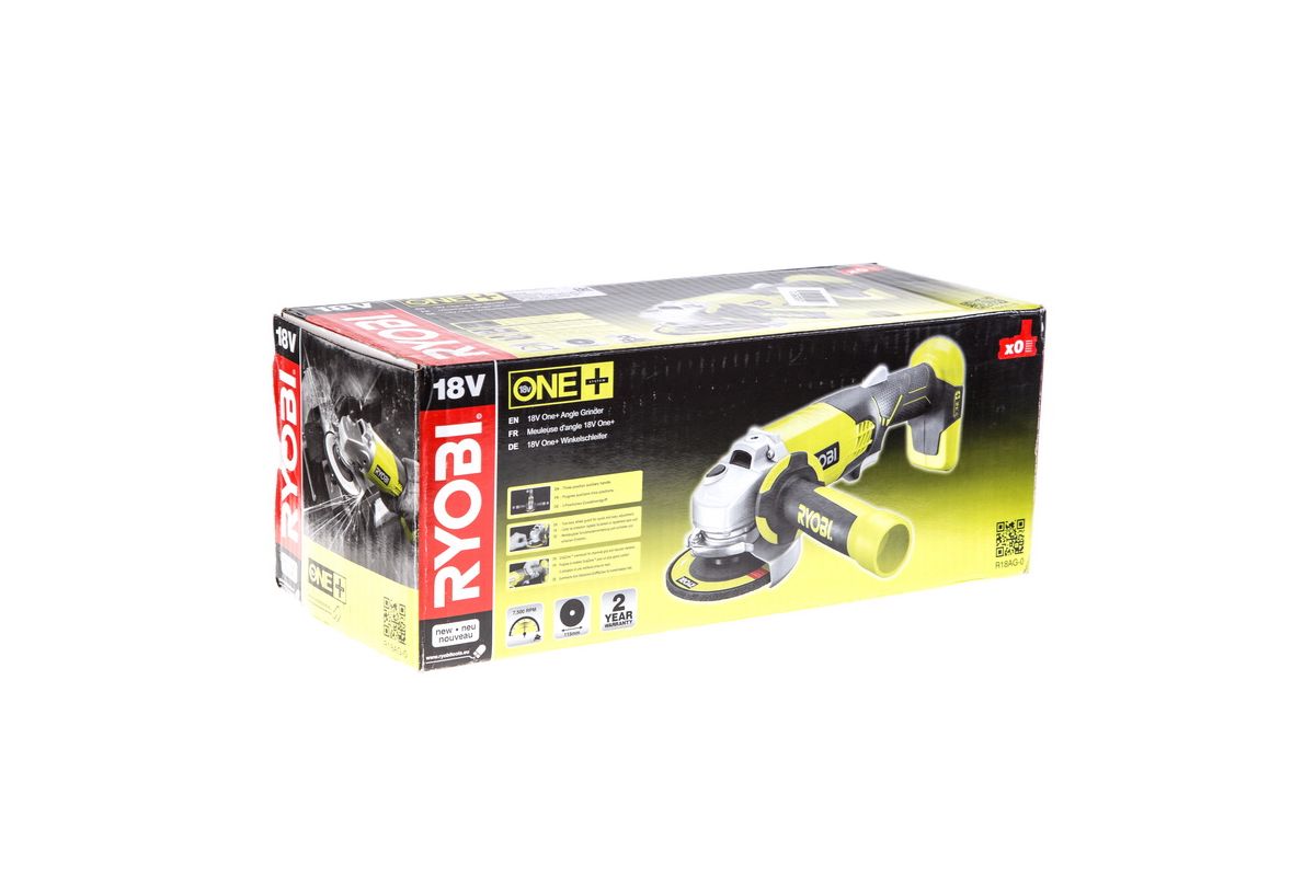 УШМ (болгарка) Ryobi R18AG-0 без акк. и з.у - цена, отзывы, видео, фото и  инструкция - купить в Москве, СПб и РФ