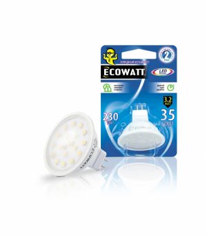 Лампа светодиодная Ecowatt Mr16 230В 3.2(35)w