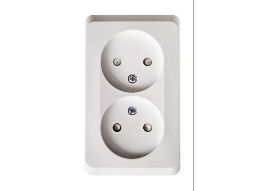 Изображение товара Розетка SCHNEIDER ELECTRIC PA16-006B Этюд 2-местная белая