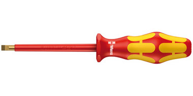 

Отвертка диэлектрическая шлицевая Wera 006100 vde 1000v 160i 0,4х2,5х80мм, 006100 vde 1000v 160i 0,4х2,5х80мм
