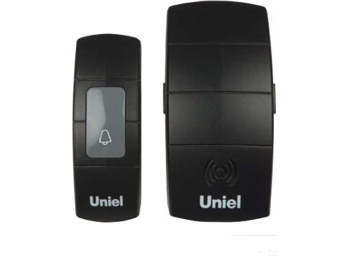 Изображение товара Беспроводной звонок UNIEL UDB-088W-R1T1-32S-100M-BL с 32 мелодиями и дальностью 100 м