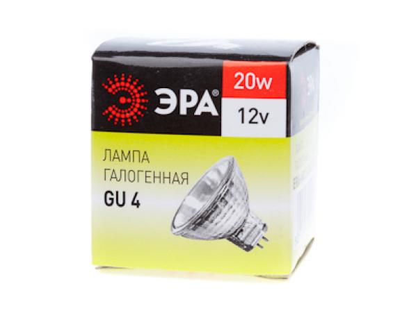 фото Лампа галогенная эра gu4-mr11-20w-12v-30cl