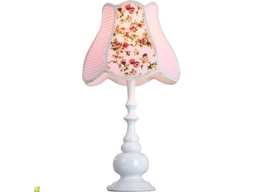 Изображение товара Лампа настольная ARTE LAMP PROVENCE A9222LT-1WH белая с розовым абажуром