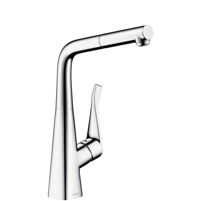 Смеситель с выдвижной лейкой Hansgrohe Metris 14821000